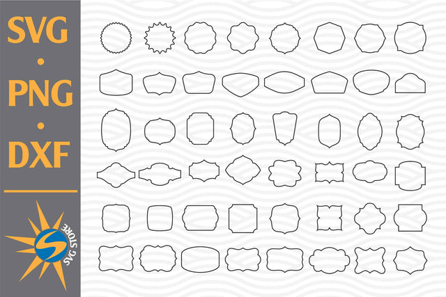 Badge Outline SVG, PNG, DXF Digital Files Include SVG SVGStoreShop 