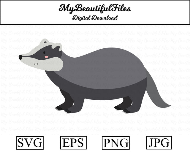 badger - animal SVG MyBeautifulFiles 