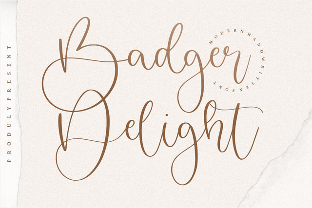 Badger Delight Modern Monoline Script Font Font Letterative 