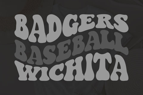Badgers Baseball wichita svg, wavy style svg, EPS PNG Cricut Instant Download SVG Fauz 