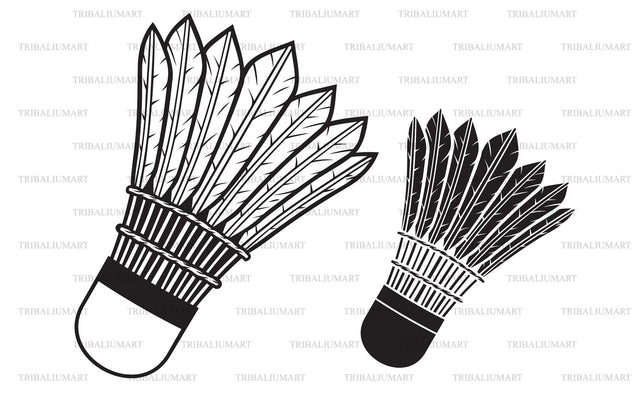 Badminton shuttlecock SVG TribaliumArtSF 