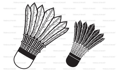 Badminton shuttlecock SVG TribaliumArtSF 