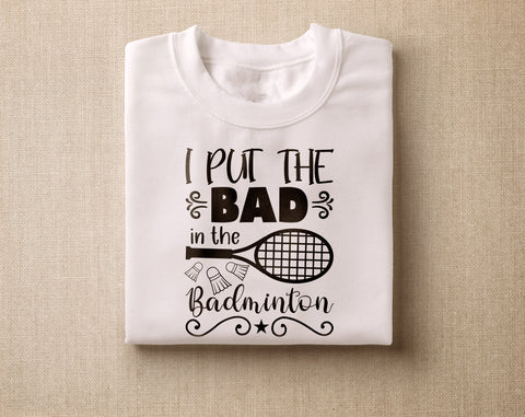 Badminton SVG Bundle, 6 Designs, Badminton Quotes SVG, Badminton Shirt SVG, I Put The Bad In The Badminton SVG, Badminton Is My Favorite Therapy SVG SVG HappyDesignStudio 