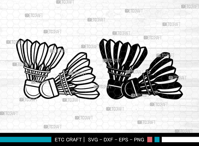 Badminton SVG, Sports SVG, Badminton Racquets Svg, Racket Svg, Shuttlecock Monogram Frame Svg, Shuttlecock Svg, Badminton Svg SVG ETC Craft 