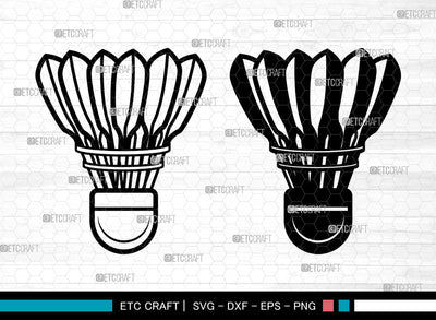 Badminton SVG, Sports SVG, Badminton Racquets Svg, Racket Svg, Shuttlecock Monogram Frame Svg, Shuttlecock Svg, Badminton Svg SVG ETC Craft 
