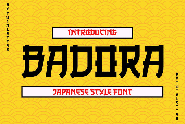 Badora Faux Japanese Font Font twinletter 