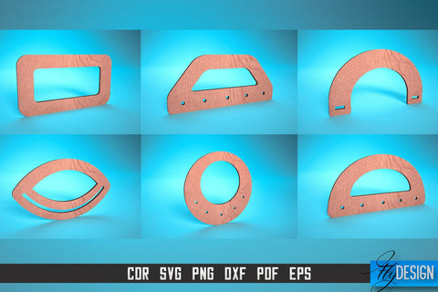 Bag Handles Laser Cut SVG | Accessories Laser Cut SVG Design | CNC Files SVG Fly Design 