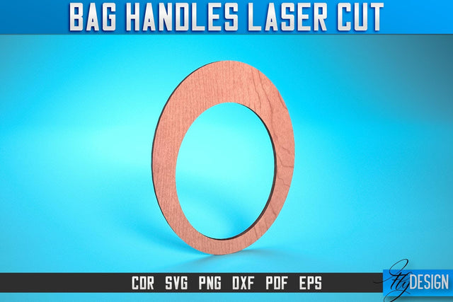 Bag Handles Laser Cut SVG | Accessories Laser Cut SVG Design | CNC Files SVG Fly Design 