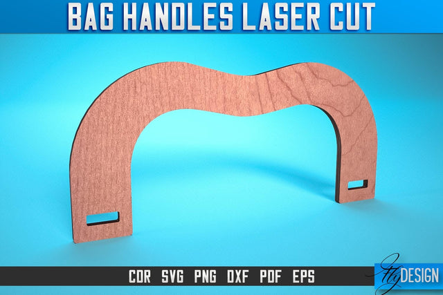 Bag Handles Laser Cut SVG | Accessories Laser Cut SVG Design | CNC Files SVG Fly Design 