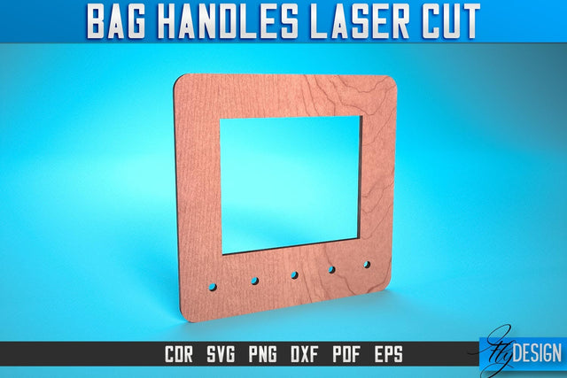 Bag Handles Laser Cut SVG | Accessories Laser Cut SVG Design | CNC Files SVG Fly Design 