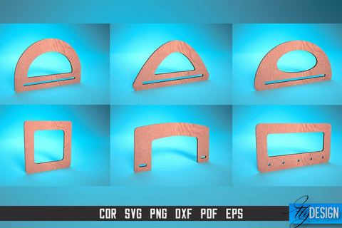 Bag Handles Laser Cut SVG | Accessories Laser Cut SVG Design | CNC Files SVG Fly Design 