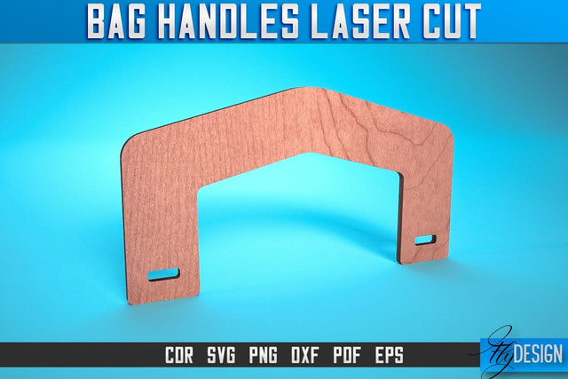 Bag Handles Laser Cut SVG | Accessories Laser Cut SVG Design | CNC Files SVG Fly Design 