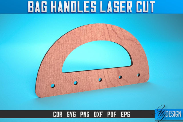 Bag Handles Laser Cut SVG | Accessories Laser Cut SVG Design | CNC Files SVG Fly Design 