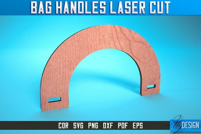 Bag Handles Laser Cut SVG | Accessories Laser Cut SVG Design | CNC Files SVG Fly Design 