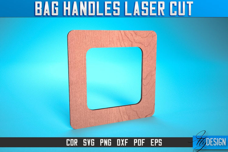 Bag Handles Laser Cut SVG | Accessories Laser Cut SVG Design | CNC Files SVG Fly Design 