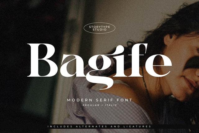 Bagife Typeface Font Storytype Studio 