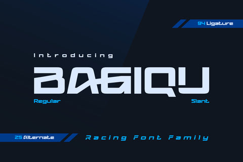 Bagiqu | Athletic Font Font twinletter 