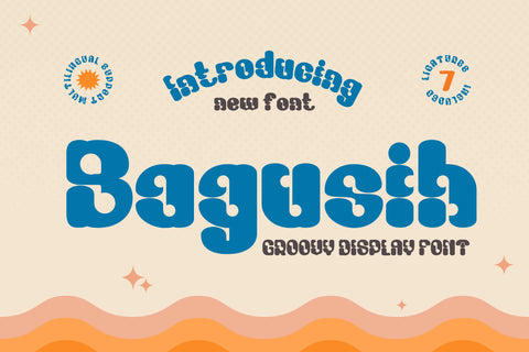 Bagusih | Groovy Retro Font Font twinletter 
