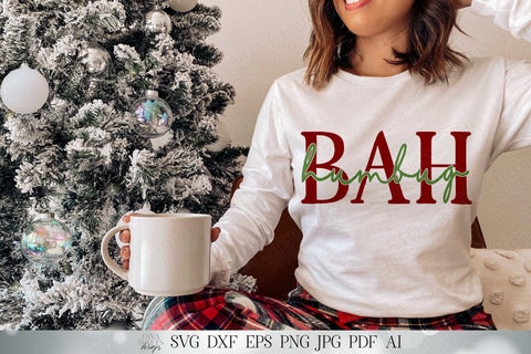 Bah Humbug SVG | Christmas SVG | Funny SVG | dxf and more! | Printable SVG Diva Watts Designs 