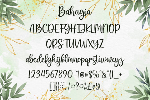 Bahagia Font Fallen Graphic Studio 
