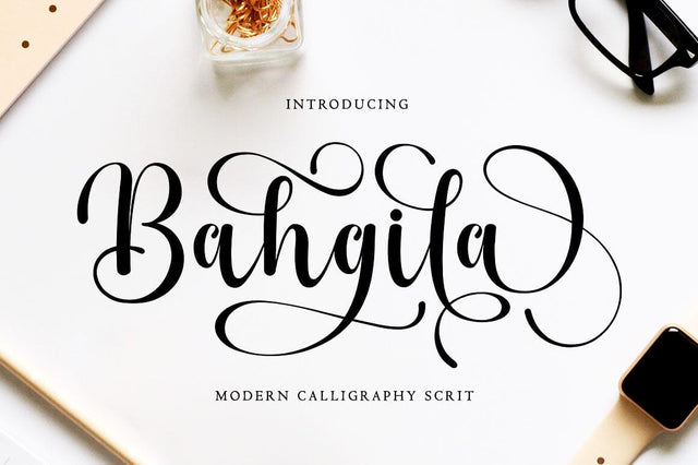Bahgila Script font Font BungStudio 