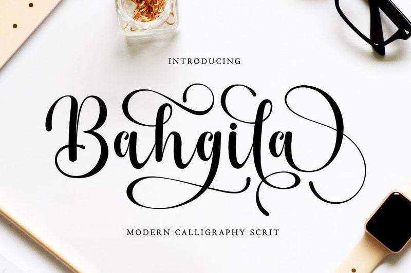 Bahgila Script font Font BungStudio 