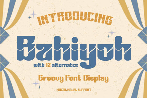 Bahiyoh | Groovy Retro Font Font twinletter 
