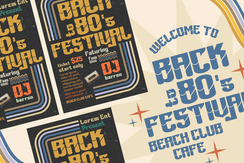 Bahiyoh | Groovy Retro Font Font twinletter 