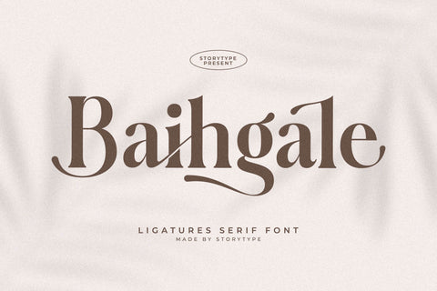 Baihgale Typeface Font Storytype Studio 