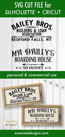 Bailey Bros Building Loan - Ma Baileys Boarding House - SVG SVG Ewe-N-Me Designs 