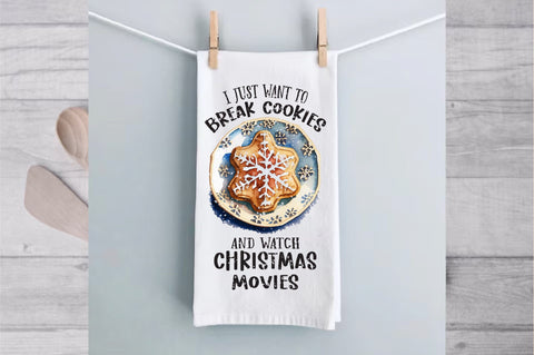 Bake Cookies Watch Christmas Movies Towel Sublimation Sublimation Jagonath Roy 