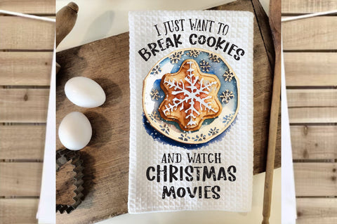 Bake Cookies Watch Christmas Movies Towel Sublimation Sublimation Jagonath Roy 