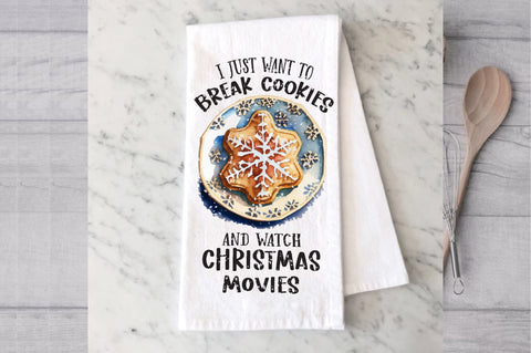 Bake Cookies Watch Christmas Movies Towel Sublimation Sublimation Jagonath Roy 