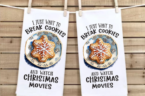 Bake Cookies Watch Christmas Movies Towel Sublimation Sublimation Jagonath Roy 