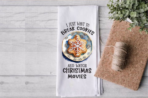 Bake Cookies Watch Christmas Movies Towel Sublimation Sublimation Jagonath Roy 
