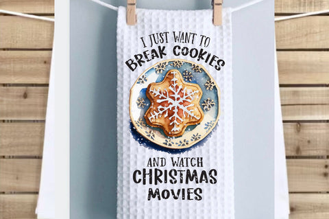 Bake Cookies Watch Christmas Movies Towel Sublimation Sublimation Jagonath Roy 