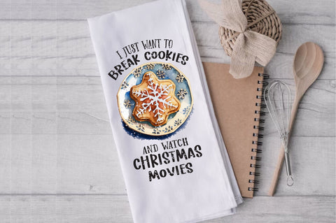 Bake Cookies Watch Christmas Movies Towel Sublimation Sublimation Jagonath Roy 