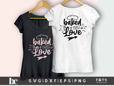 Baked With Love | Funny Kitchen Cut File SVG TheBlackCatPrints 