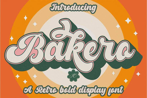 Bakero Retro Font Font Jun Creative 