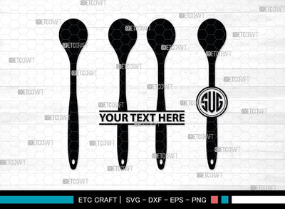 Bakery Monogram, Bakery Silhouette, Bakery SVG, Baking Svg, Rolling Pin Svg, Spoon Svg, SB00162 SVG ETC Craft 