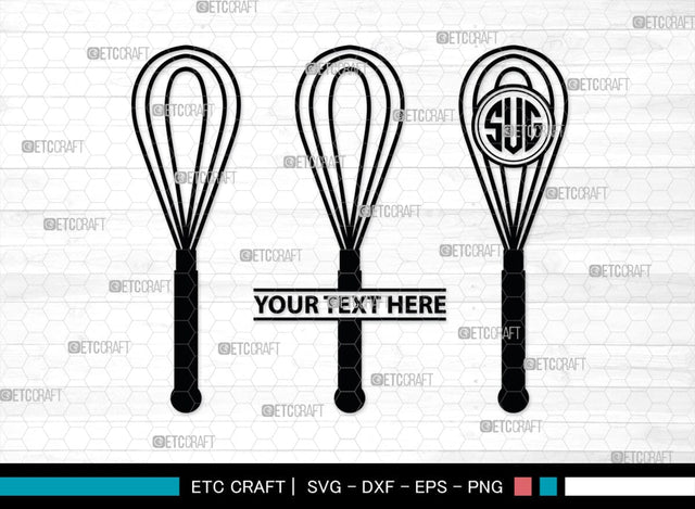 Bakery Monogram, Bakery Silhouette, Bakery SVG, Baking Svg, Rolling Pin Svg, Spoon Svg, SB00162 SVG ETC Craft 