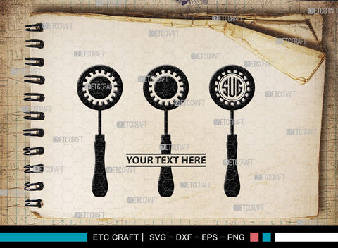 Bakery Monogram, Bakery Silhouette, Bakery SVG, Baking Svg, Rolling Pin Svg, Spoon Svg, SB00162 SVG ETC Craft 