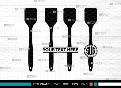 Bakery Monogram, Bakery Silhouette, Bakery SVG, Baking Svg, Rolling Pin Svg, Spoon Svg, SB00162 SVG ETC Craft 