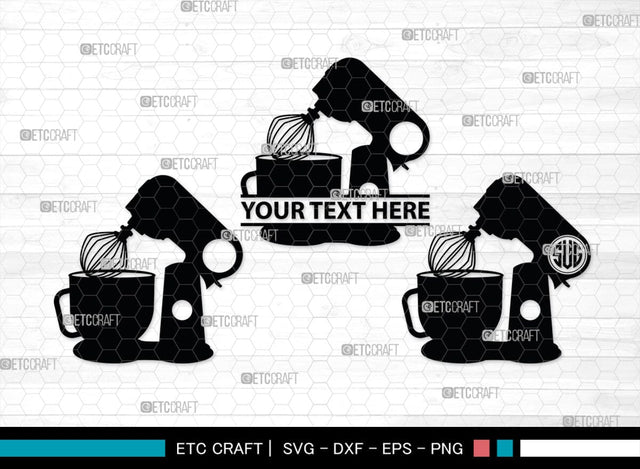 Bakery Monogram, Bakery Silhouette, Bakery SVG, Baking Svg, Rolling Pin Svg, Spoon Svg, SB00162 SVG ETC Craft 