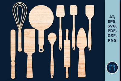 Bakery Rolling Pin & Spoon SVG Bundle SVG MD JOYNAL ABDIN 
