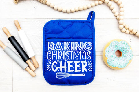 Baking christmas cheer Christmas pot Holder SVG SVG DESIGNISTIC 