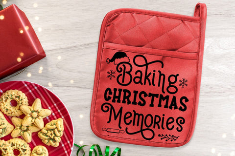 Baking Christmas I Christmas Pot Holders SVG I Oven Mitt SVG SVG Happy Printables Club 