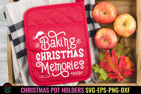 Baking Christmas I Christmas Pot Holders SVG I Oven Mitt SVG SVG Happy Printables Club 