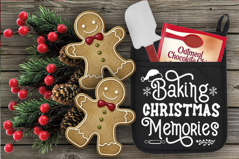 Baking Christmas I Christmas Pot Holders SVG I Oven Mitt SVG SVG Happy Printables Club 