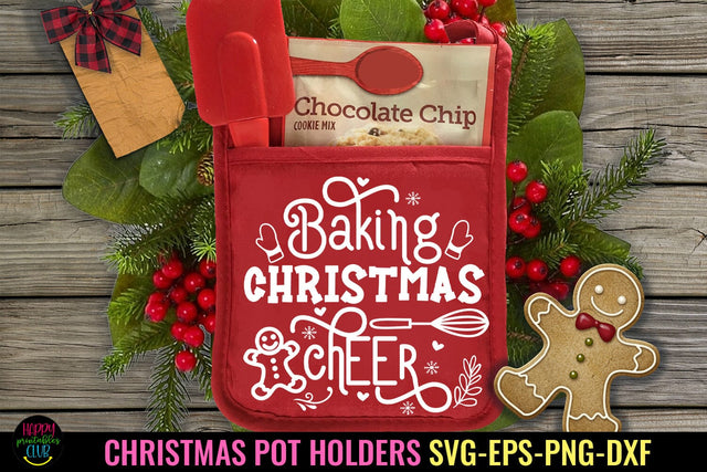 Baking Christmas Pot Holders SVG I Baking Pot Holder SVG SVG Happy Printables Club 